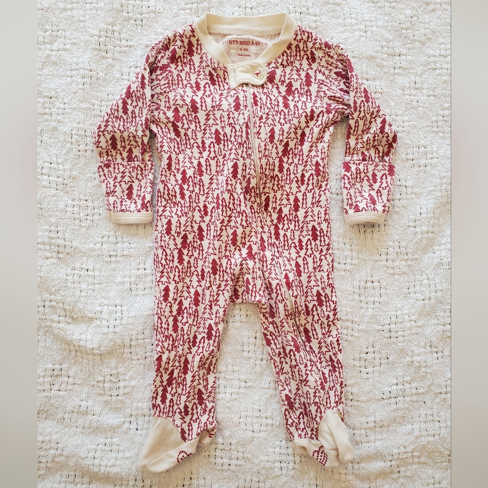 Burts Bees Pajamas Tree Print